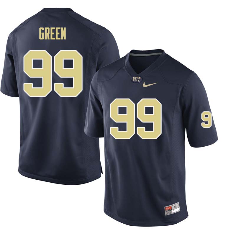 Men #99 Hugh Green Pittsburgh Panthers College Football Jerseys Sale-Navy